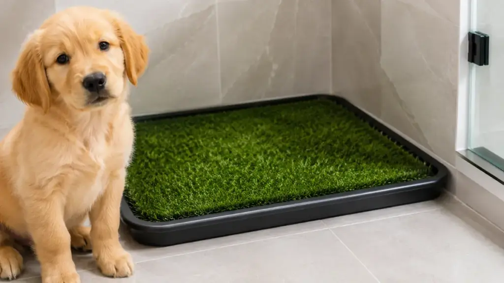 modern-indoor-synthetic-grass-lawn-tray-setup-for-potty-training-puppy-success