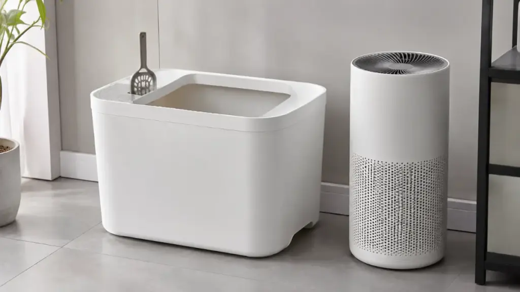 modern-white-top-entry-litter-box-station-for-apartment-odor-control