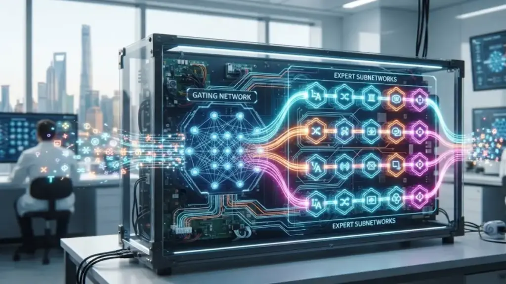 moe-architecture-chinese-ai-models-moonshot-gating-routing