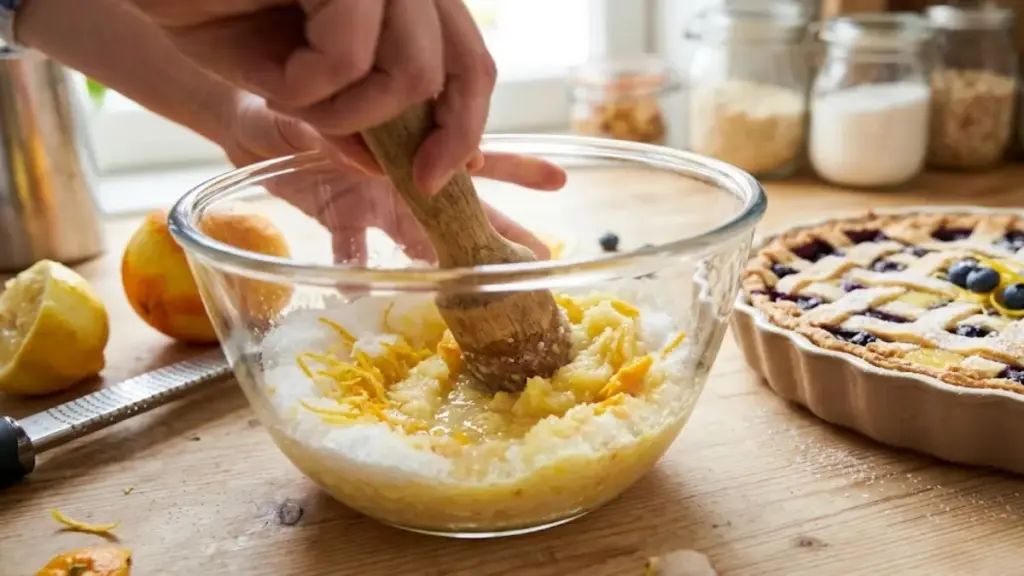 muddling-lemon-and-mandarin-peel-with-sugar-in-a-glass-bowl