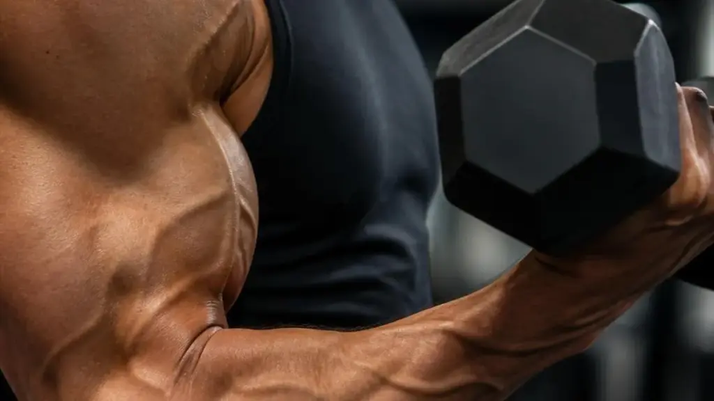 muscular-arm-bicep-curl-showing-muscle-pump-vascularity