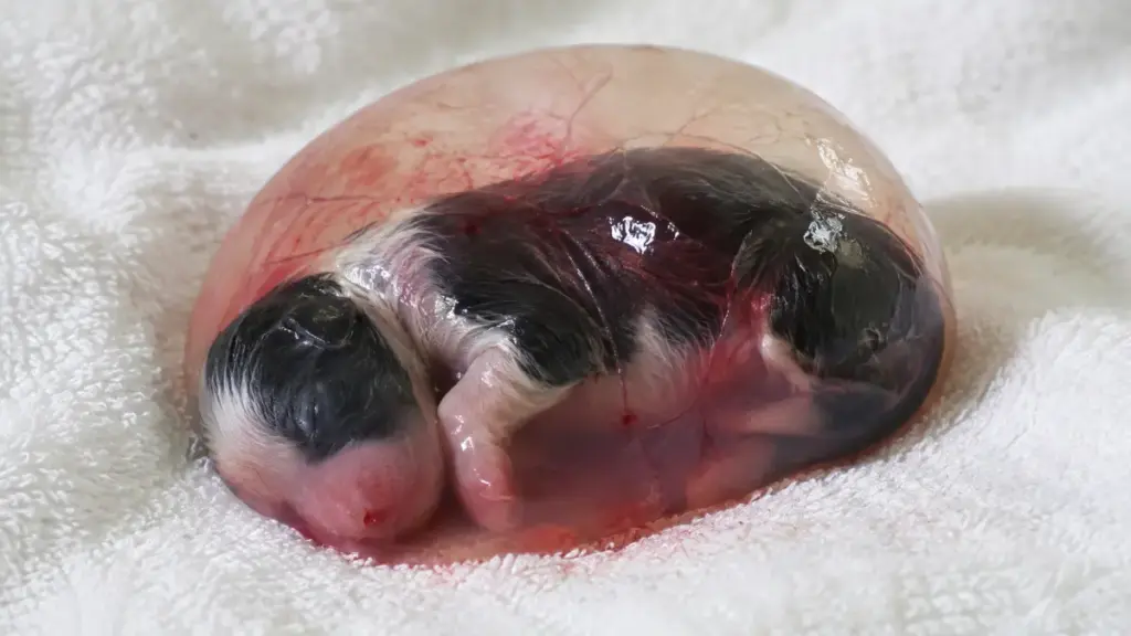 newborn-puppy-emerging-safely-to-complete-a-successful-sign-of-a-dog-giving-birth-timeline