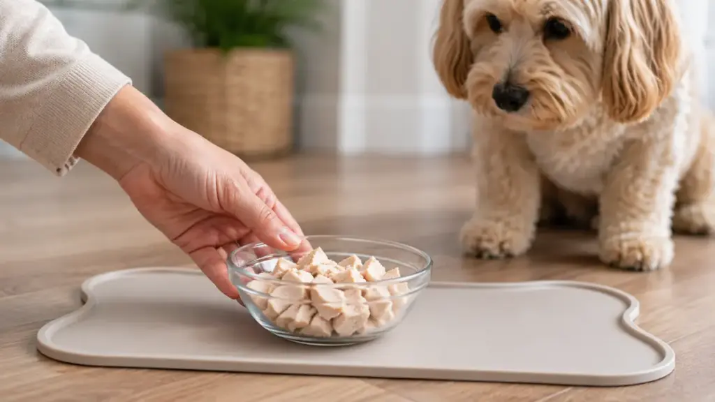 offering-clean-unseasoned-lean-proteins-to-safely-care-pregnant-dog