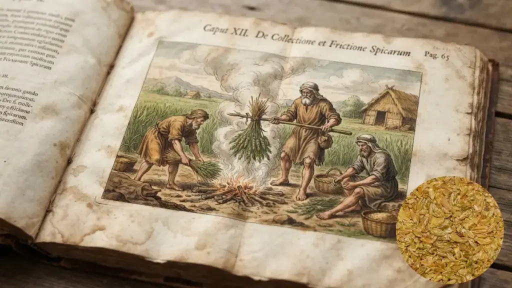 open-agronomy-book-showing-historical-wheat-roasting-illustrations