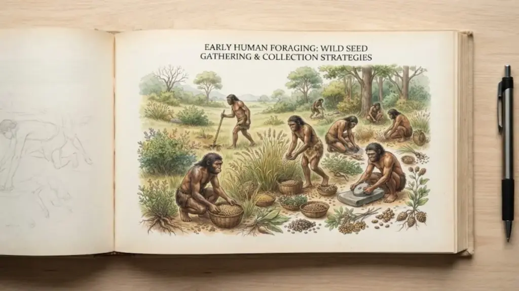 open-biology-manual-showing-prehistoric-foraging-diagrams