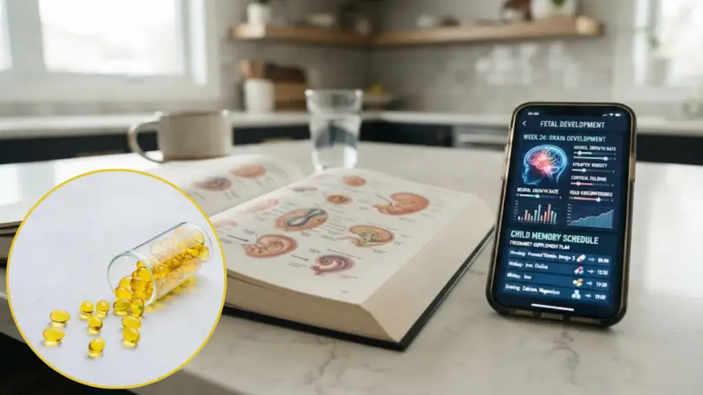 open-embryology-textbook-placed-next-to-a-smartphone-showing-fetal-charts