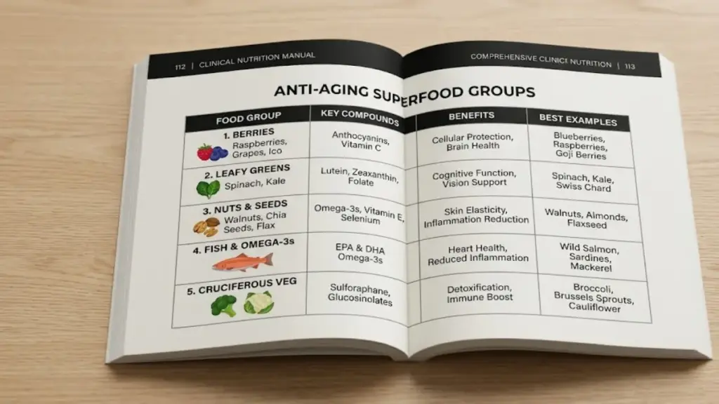 open-nutrition-manual-showing-superfood-comparison-chart