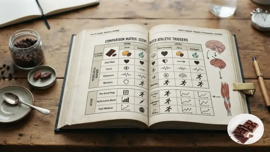open-sports-manual-showing-sensory-training-matrices-for-chocolate-smell-exercise