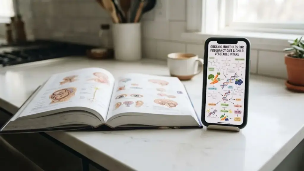 open-textbook-placed-next-to-a-smartphone-showing-fetal-sensory-charts
