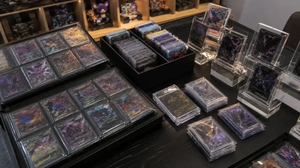 organized-pokemon-card-collection-in-top-loaders