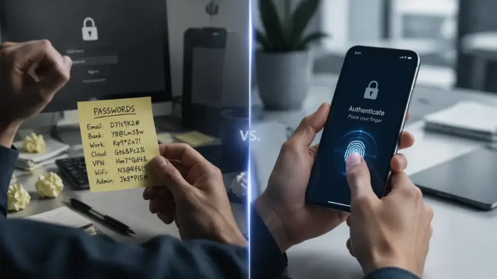 passkey vs password user experience comparison