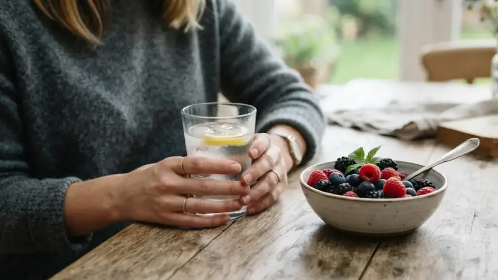 person-resting-on-a-chair-holding-a-glass-of-fresh-water