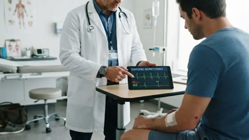 physician-explaining-cardiac-vital-signs-on-a-tablet-screen-to-a-patient-snake