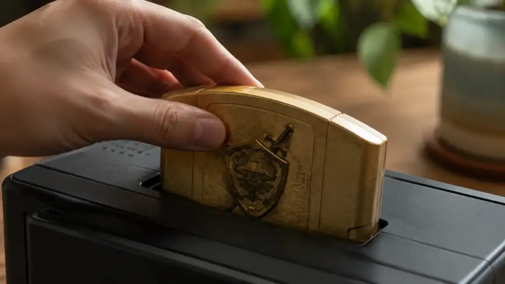 placing-game-cartridge-into-console-slot