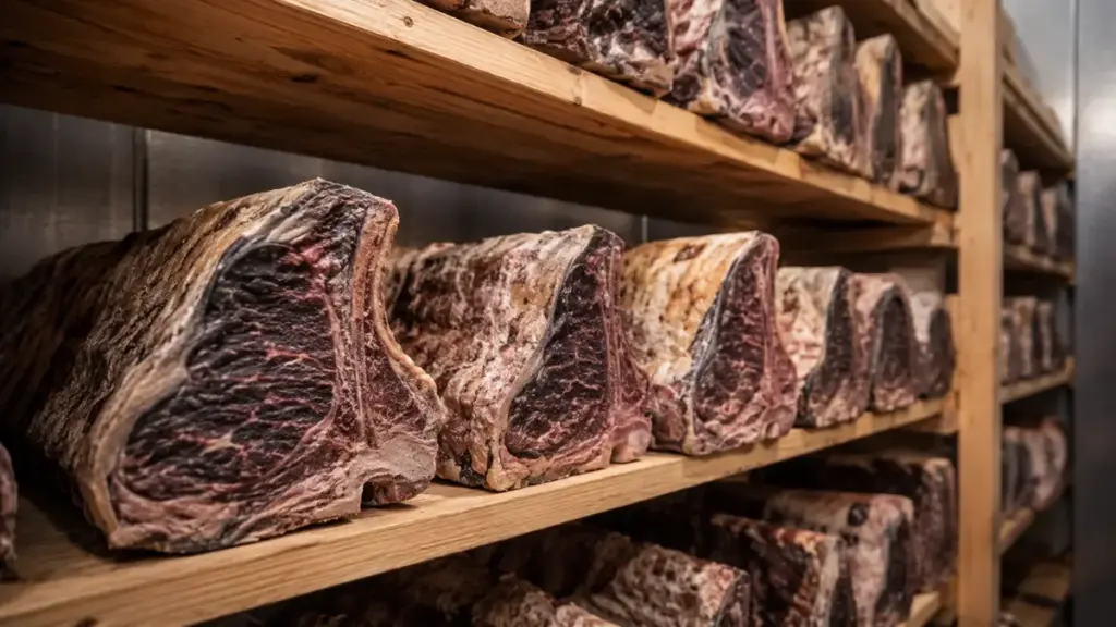 porterhouse-steak-dry-aging-room-shelves