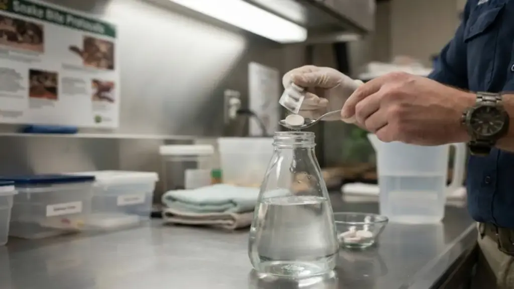 pouring-clean-water-into-a-bottle-with-electrolyte-tablets