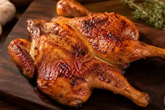 premium crispy roasted spatchcock chicken showcasing vibrant textures and proper delish recipe metrics