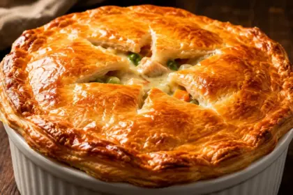 premium golden flaky pastry crust showcasing shatteringly crisp textures for chicken pot pie ideas