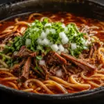 premium hand pulled birria ramen with slow simmered consome and usda prime beef