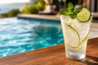 premium low calorie poolside beverage showcasing vibrant clarity and proper summer cocktail drinks metrics