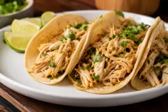 premium reheated poultry tacos showcasing vibrant textures and proper cooked chicken in fridge metrics