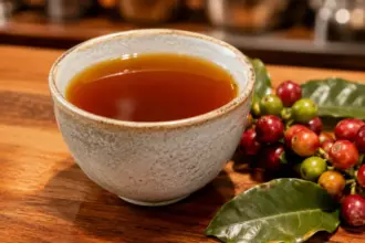 premium specialty filter coffee pour showcasing vibrant clarity and very expensive coffee metrics