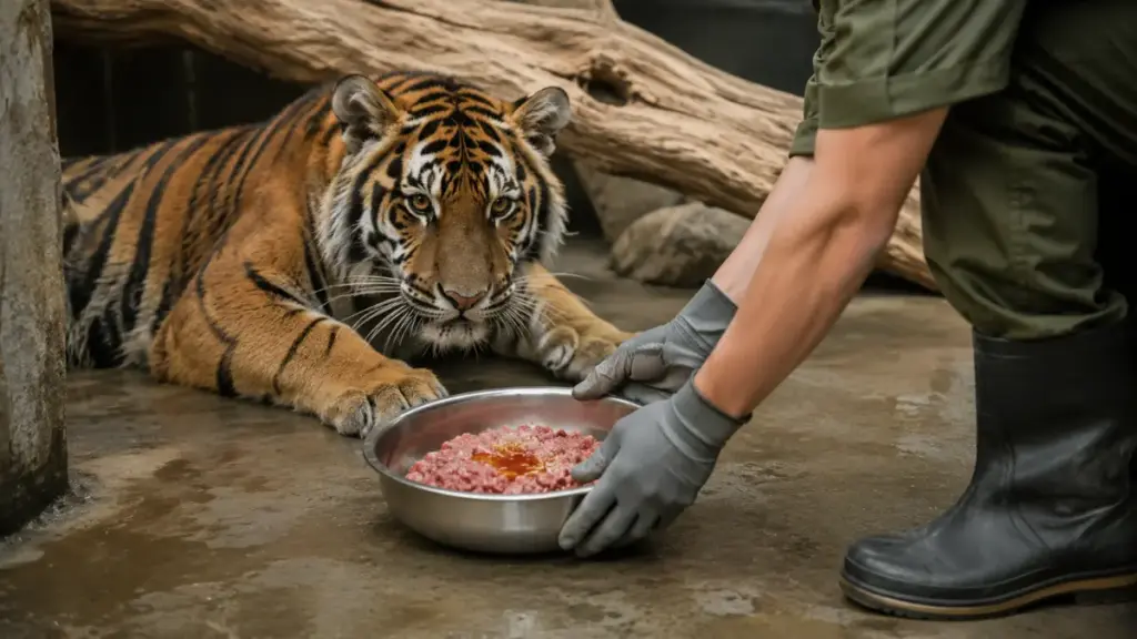 preparing-a-high-protein-raw-meat-diet-for-a-big-cat-recovery