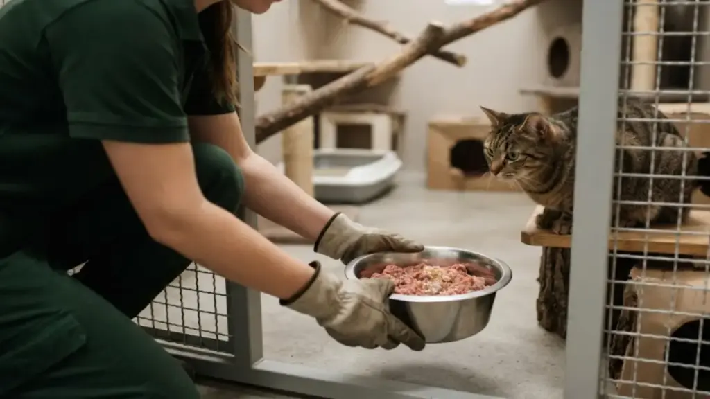 preparing-a-high-protein-raw-meat-diet-for-a-healthy-feline