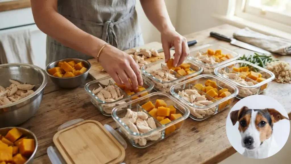 preparing-fresh-chicken-and-pumpkin-portions-in-glass-containers-dogg