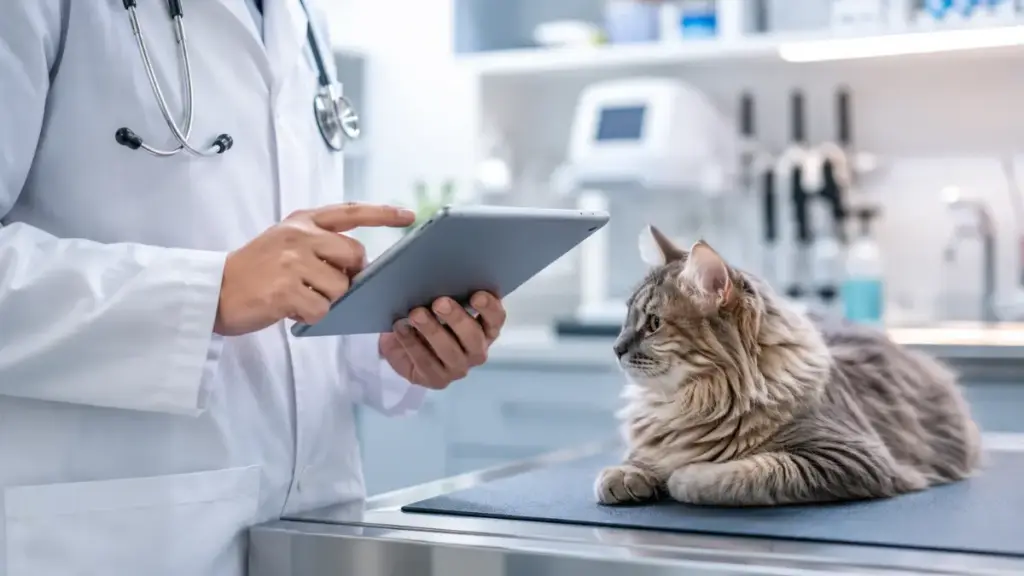 professional-veterinary-consultation-to-review-feline-urinary-health-metrics