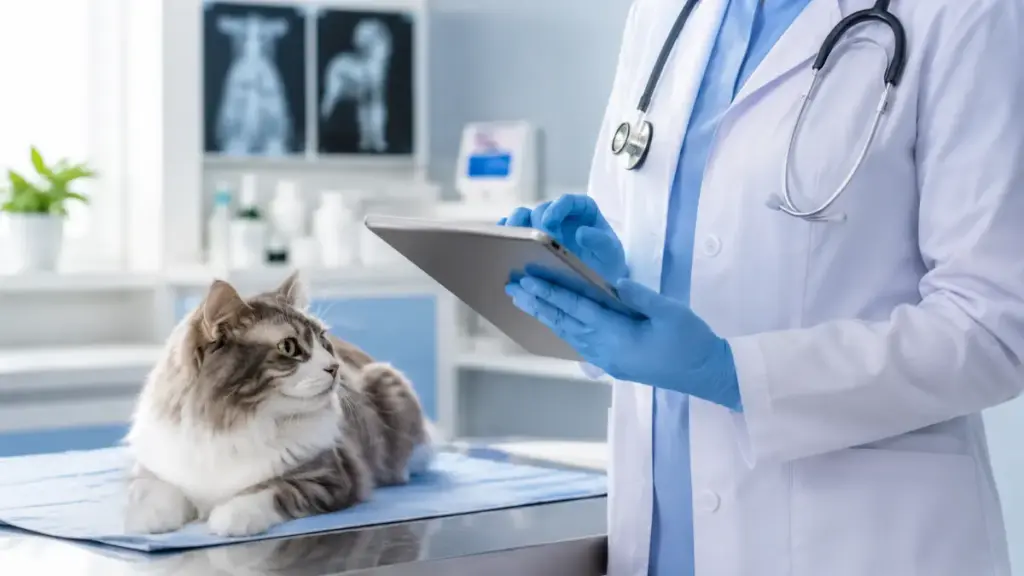 professional-veterinary-consultation-to-review-feline-urinary-health-metrics-for-kitty-litter