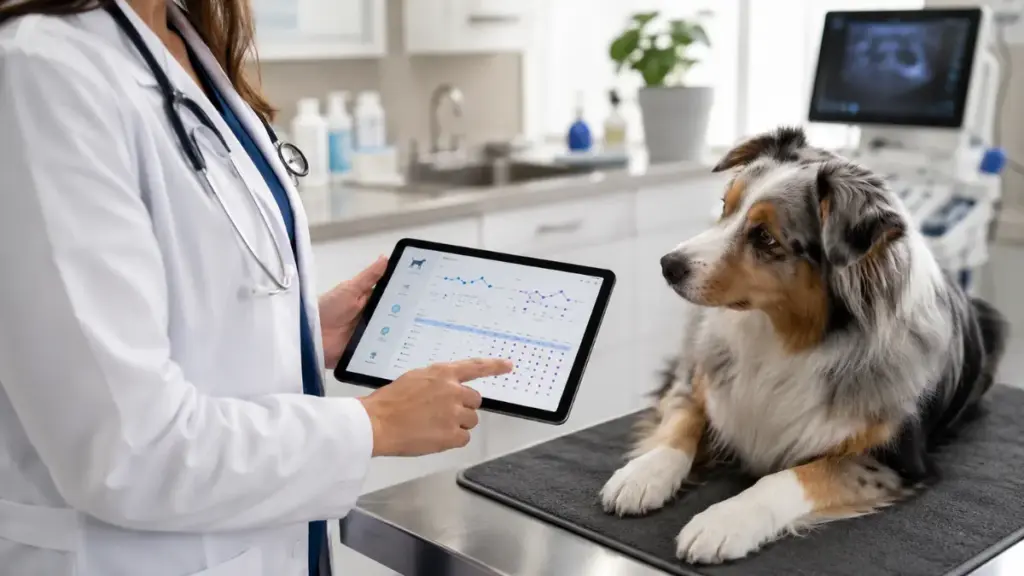 professional-veterinary-consultation-to-review-puppy-housebreaking-habit-logs