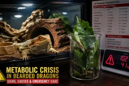professional veterinary laboratory setup for evaluating toxic bearded dragon food