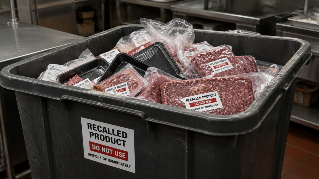 Complete stock disposal under a how to identify ground beef recall products contaminated with e coli decree