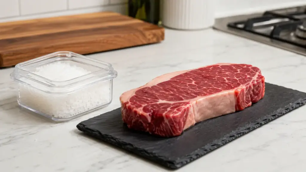 raw-beef-steak-arranged-with-coarse-kosher-salt-to-evaluate-recipe-quick