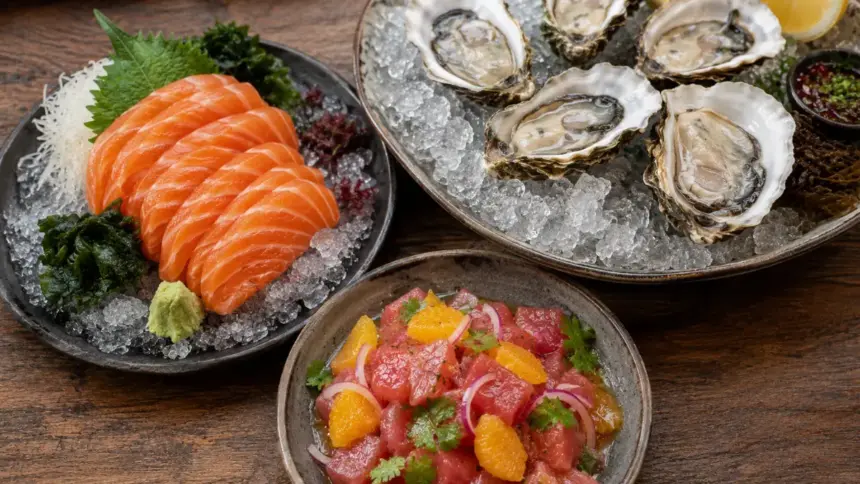 raw food dishes fresh seafood platter los angeles