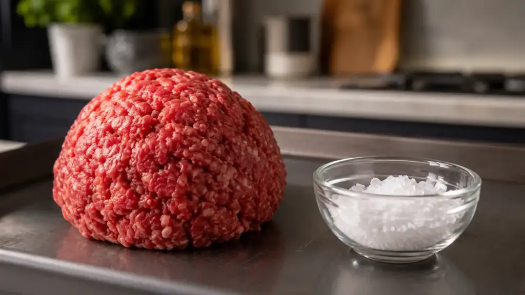 raw-ground-beef-ball-arranged-with-coarse-kosher-salt-crystals-for-a-smash-burger