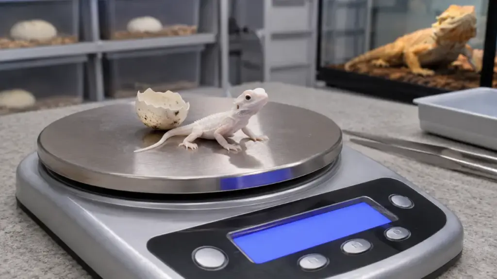 recording-birth-metrics-of-a-white-bearded-dragon-for-bearded-dragon-care-records