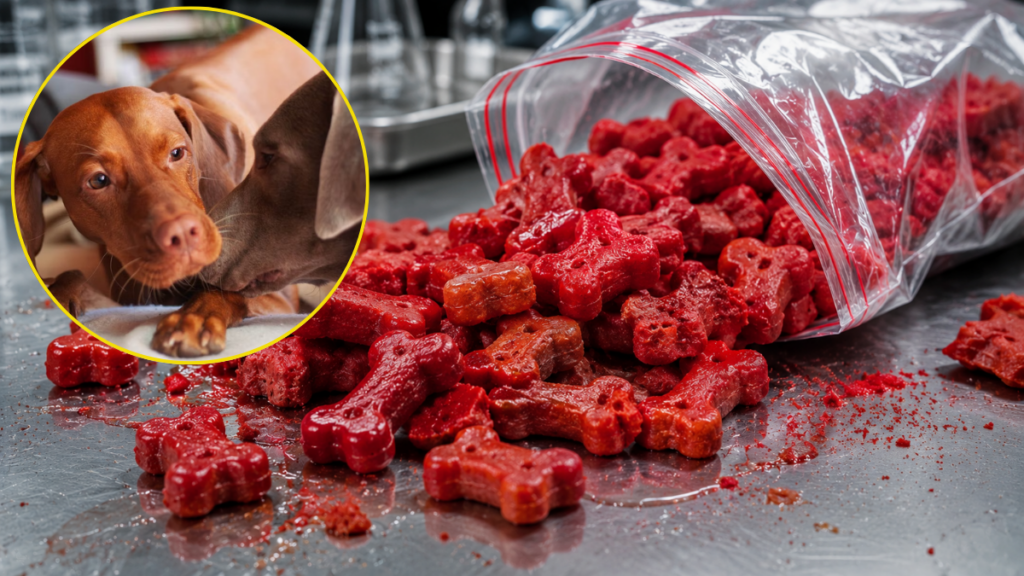 low-quality-artificial-red-treats-disrupting-dog-food-aggression-training