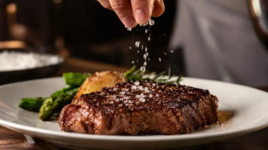 restaurant-food-macro-sprinkling-flaky-salt-on-steak