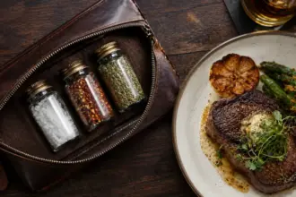restaurant food portable seasoning kit on dining table