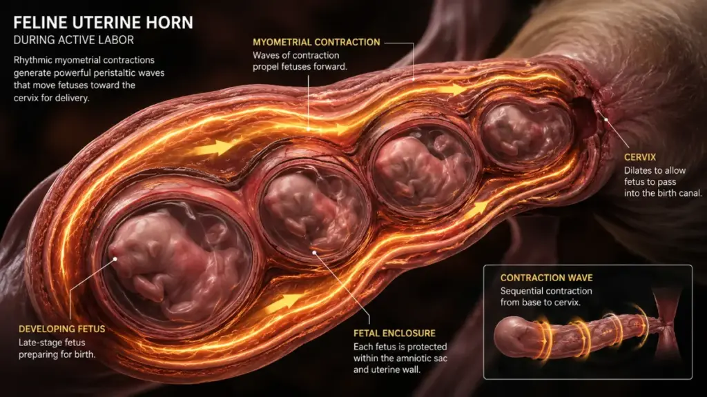 scientific-illustration-of-uterine-contractions-as-physical-signs-cat-is-giving-birth