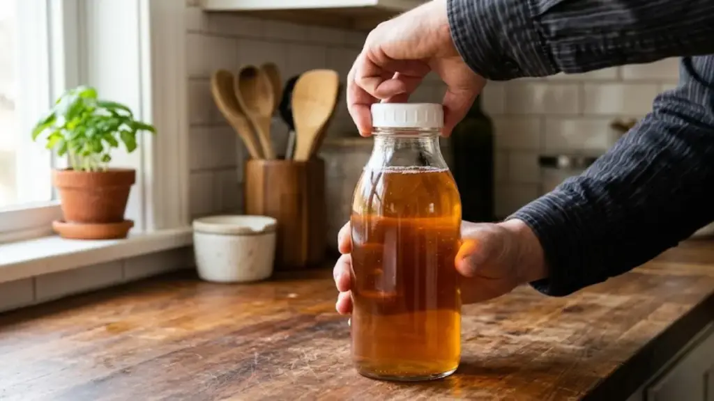 sealing-the-glass-bottle-with-a-tight-cap-to-preserve-the-finished-organic-apple-vinegar