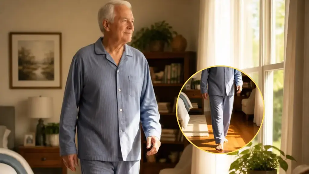 senior-man-stepping-forward-in-sunlit-room-daily-exercise-habit