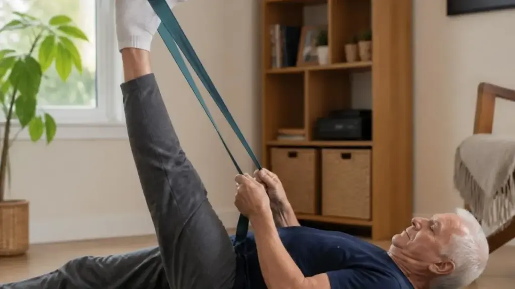 senior-man-stretching-leg-with-band-in-beginner-fitness