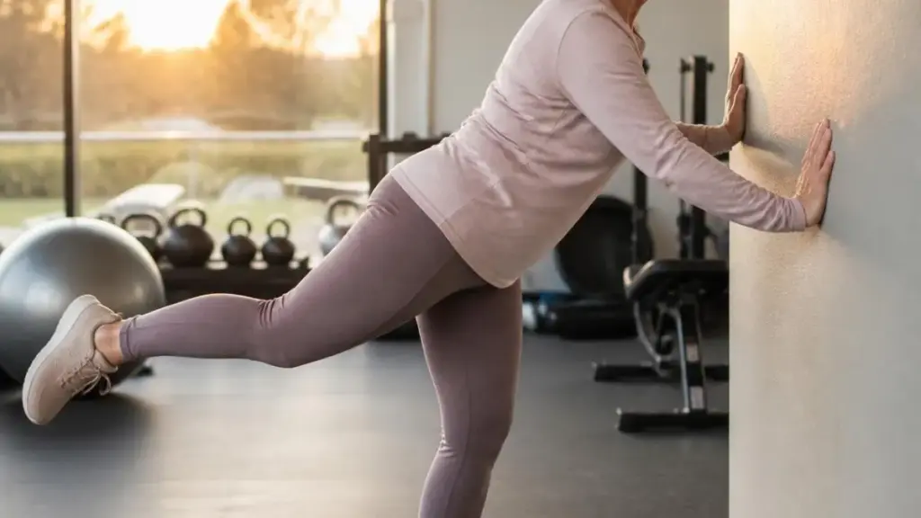 senior-woman-performing-wall-supported-glute-kickback