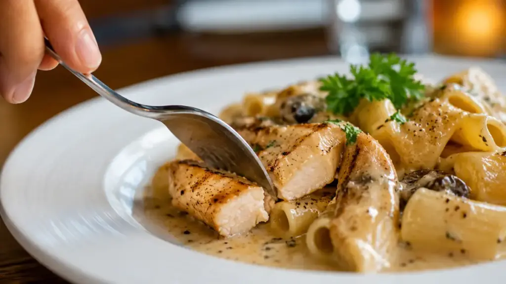 silver-spoon-slicing-through-a-tender-piece-of-gourmet-truffle-pasta