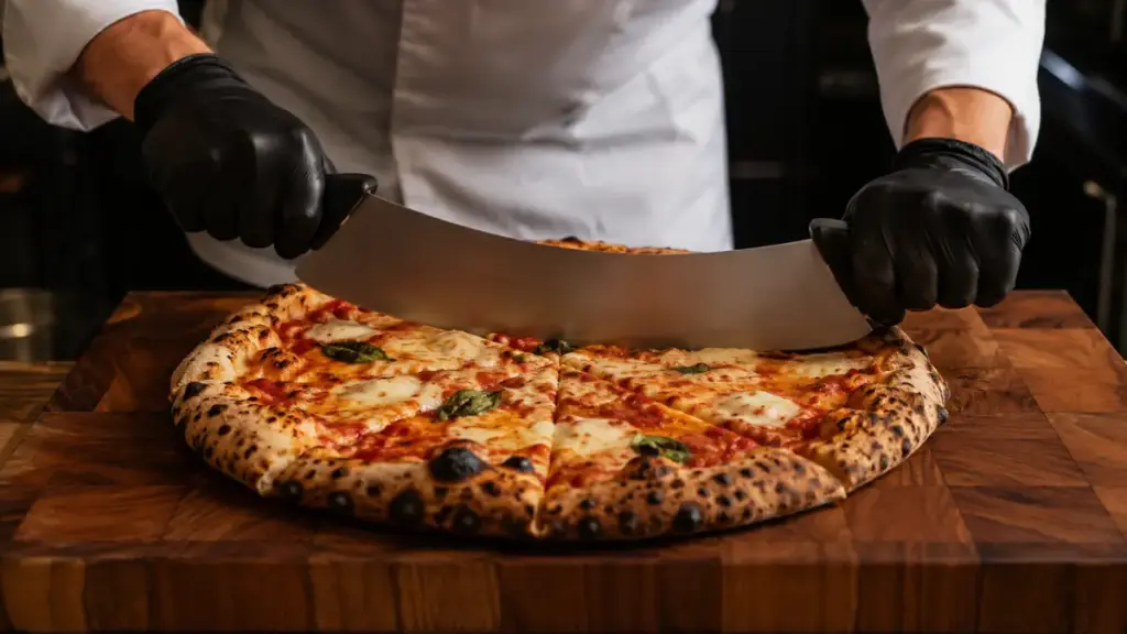 slicing-a-freshly-baked-artisan-pizza-pie-with-a-professional-rocker-knife-tool