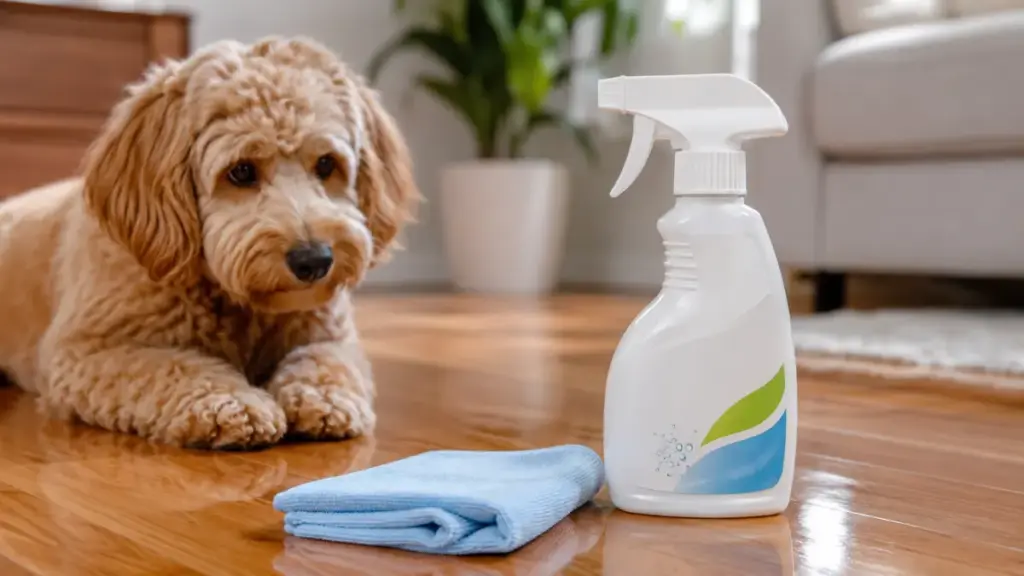 specialized-enzymatic-pet-odor-remover-spray-bottle-on-hardwood-flooring