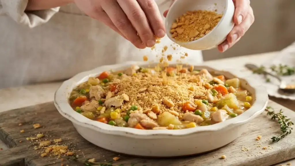 sprinkling-golden-cracker-crumbs-over-savory-fillings-for-quick-chicken-pot-pie-ideas